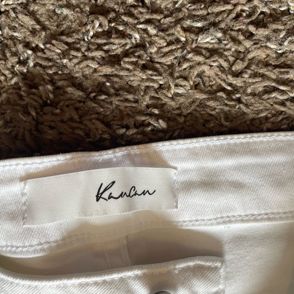 white skinny jeans with ruffles at ankles - Picture 3 of 6